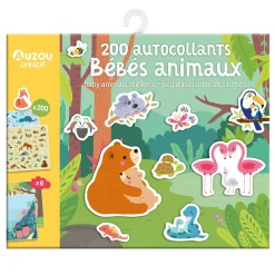 4 Years And Over|2 Years And Over>Auzou 200 Autocollants Bébés Animaux