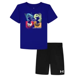 Outfit Sets>Under Armour 4 Baller Short Set 12-24m Bleu Royal