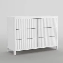 Discount 6 Drawer Chest Milano - White Storage Furniture