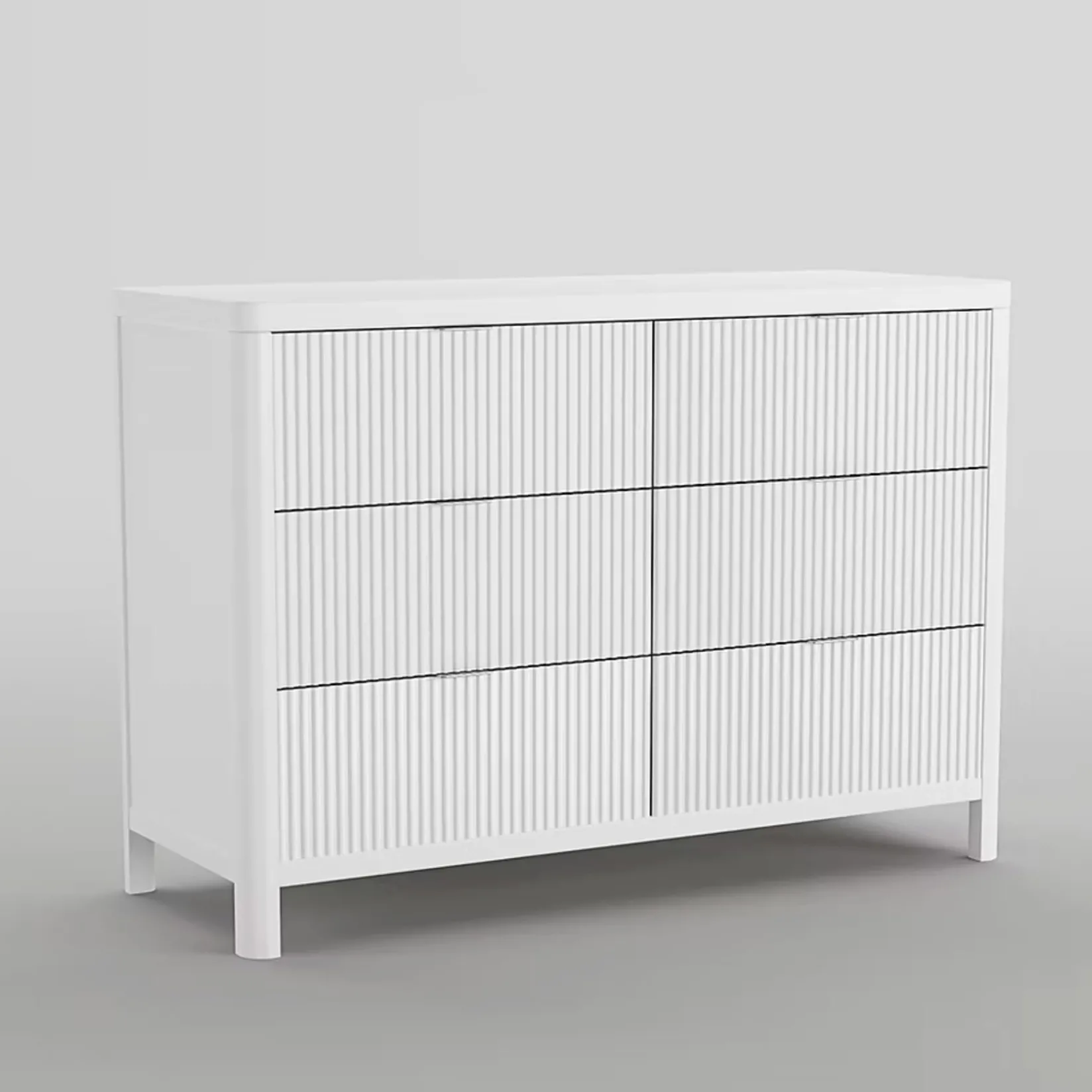 Discount 6 Drawer Chest Milano - White Storage Furniture
