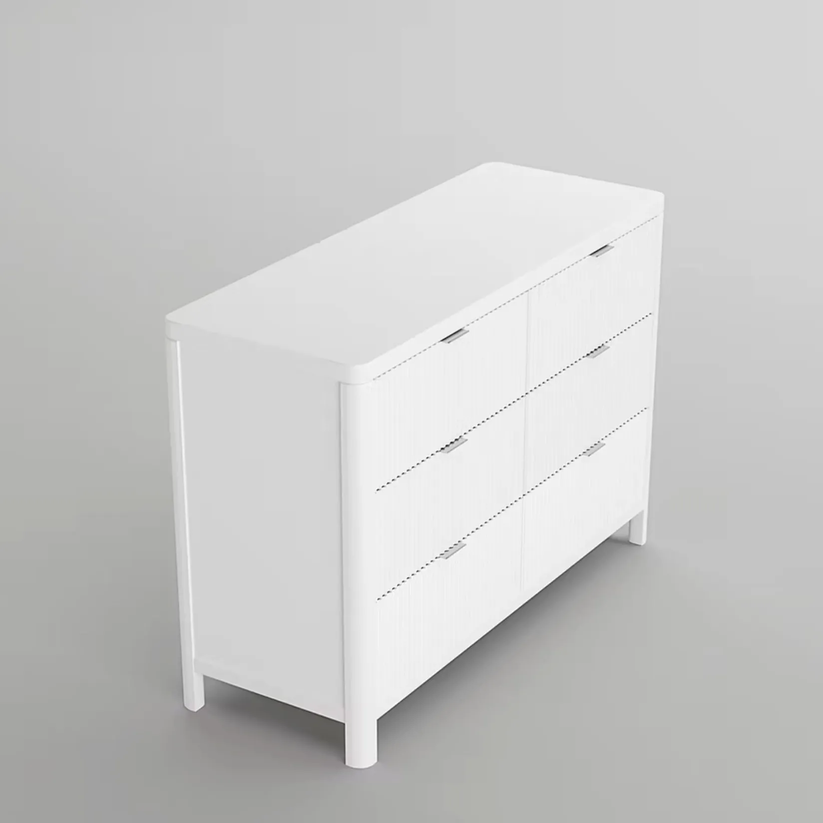 Discount 6 Drawer Chest Milano - White Storage Furniture