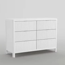 Discount 6 Drawer Chest Milano - White Storage Furniture