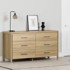 Storage Furniture>South Shore 6 Drawer Dresser - Gravity Natural Ash