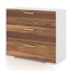 Storage Furniture>Meuble Meq 3 Drawers Chest - White Walnut