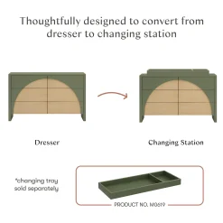 Online 6 Drawers Chest Moab - Olive/Ash (Assembled) Storage Furniture
