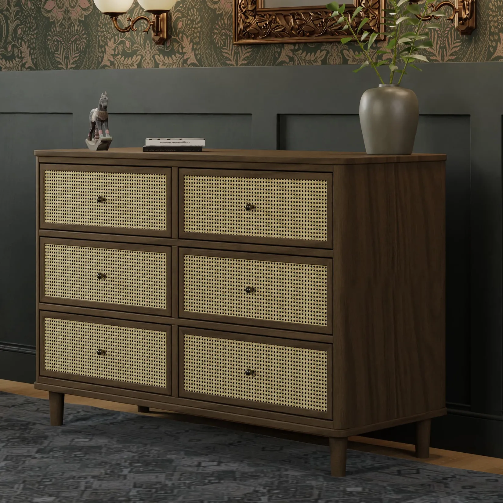 Storage Furniture>Namesake 6 drawers chest walnut Marin