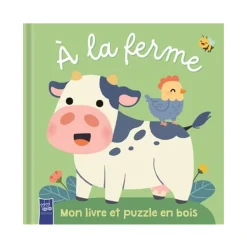New À La Ferme Livre Et Puzzle Kids Baby 0-2 Years|Puzzles
