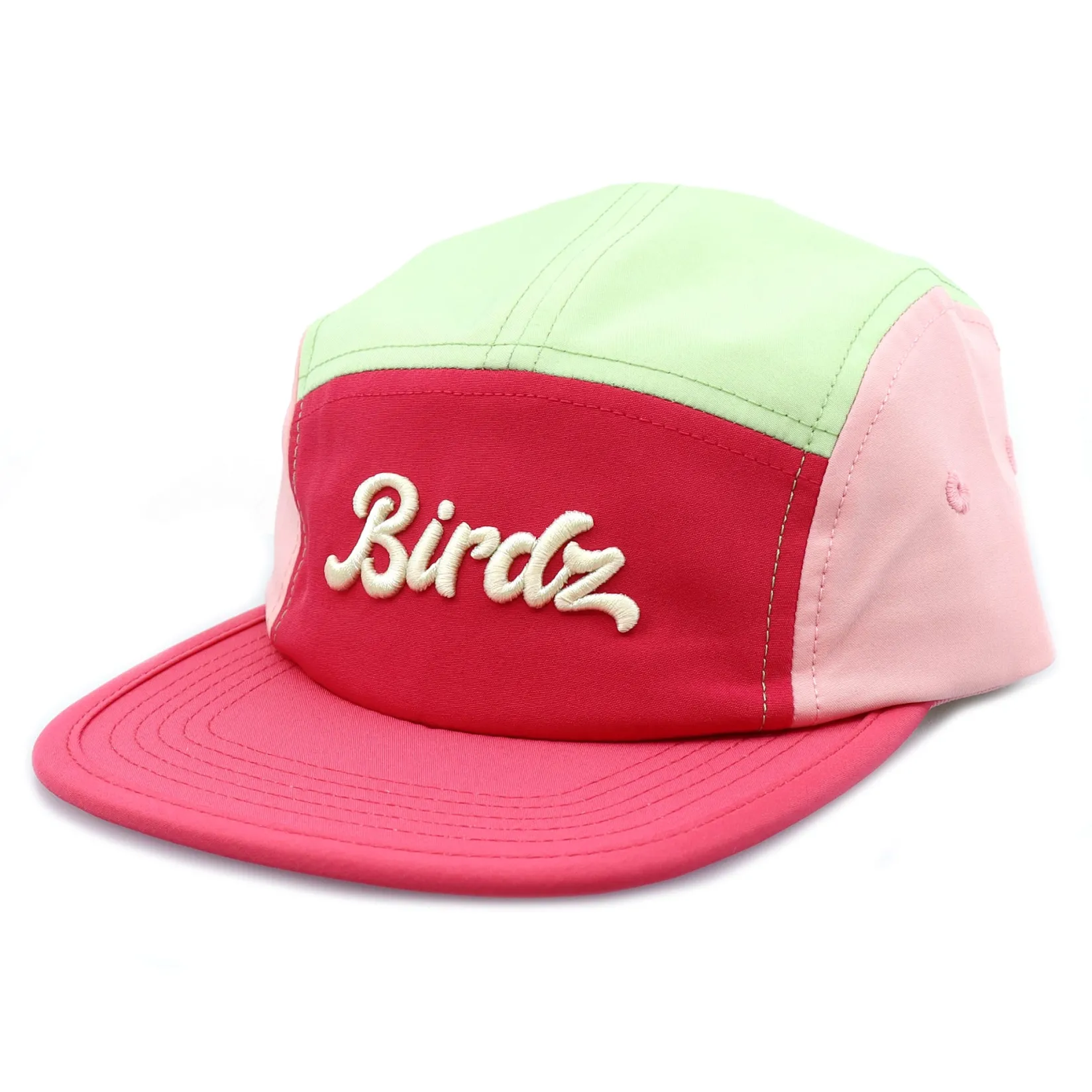 Hats & Caps>Birdz 5 Panel Colorblock Cap 2-16 Fuchsia