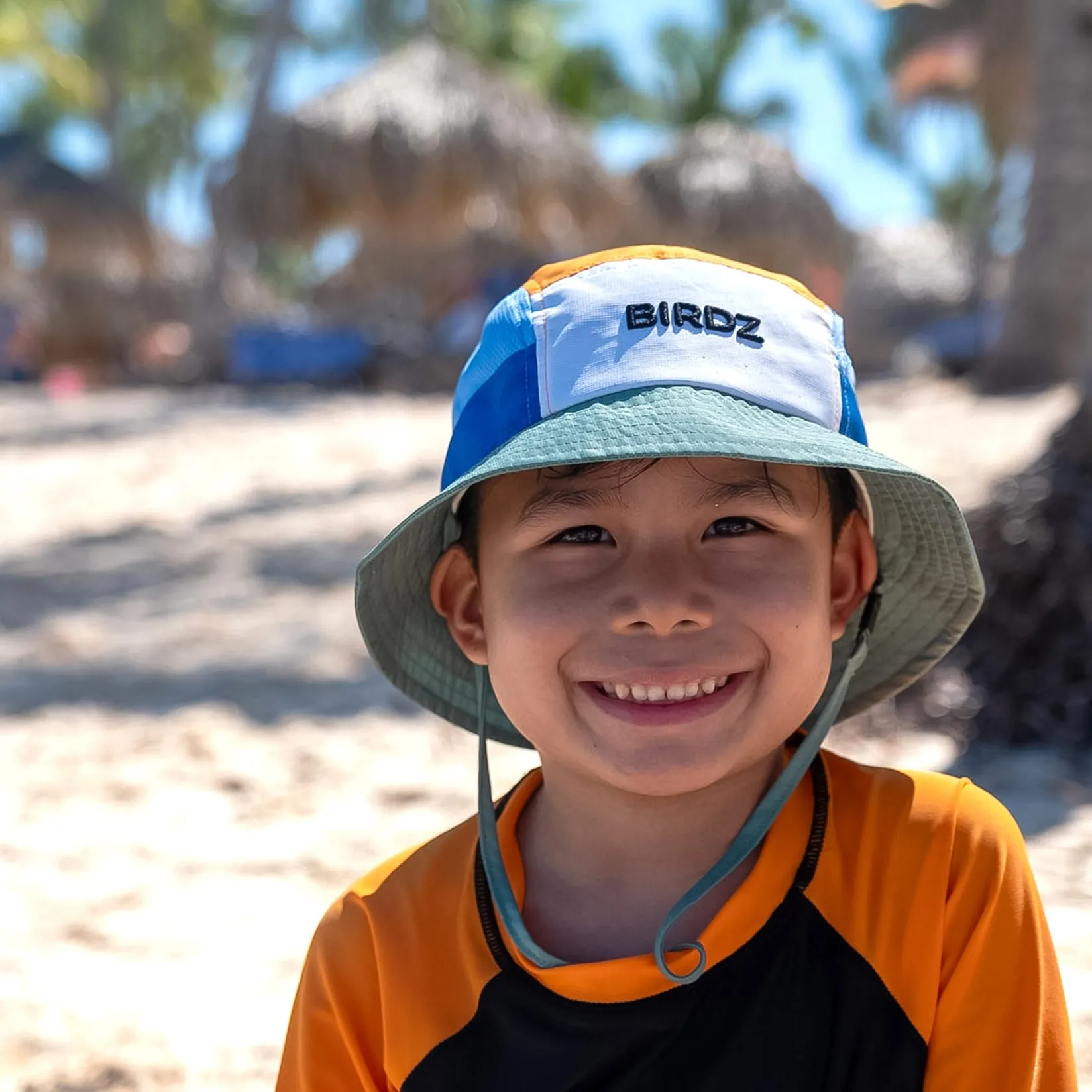 Hats And Caps>Birdz 5 Panel Colorblock Hat 18m-8y Ivory