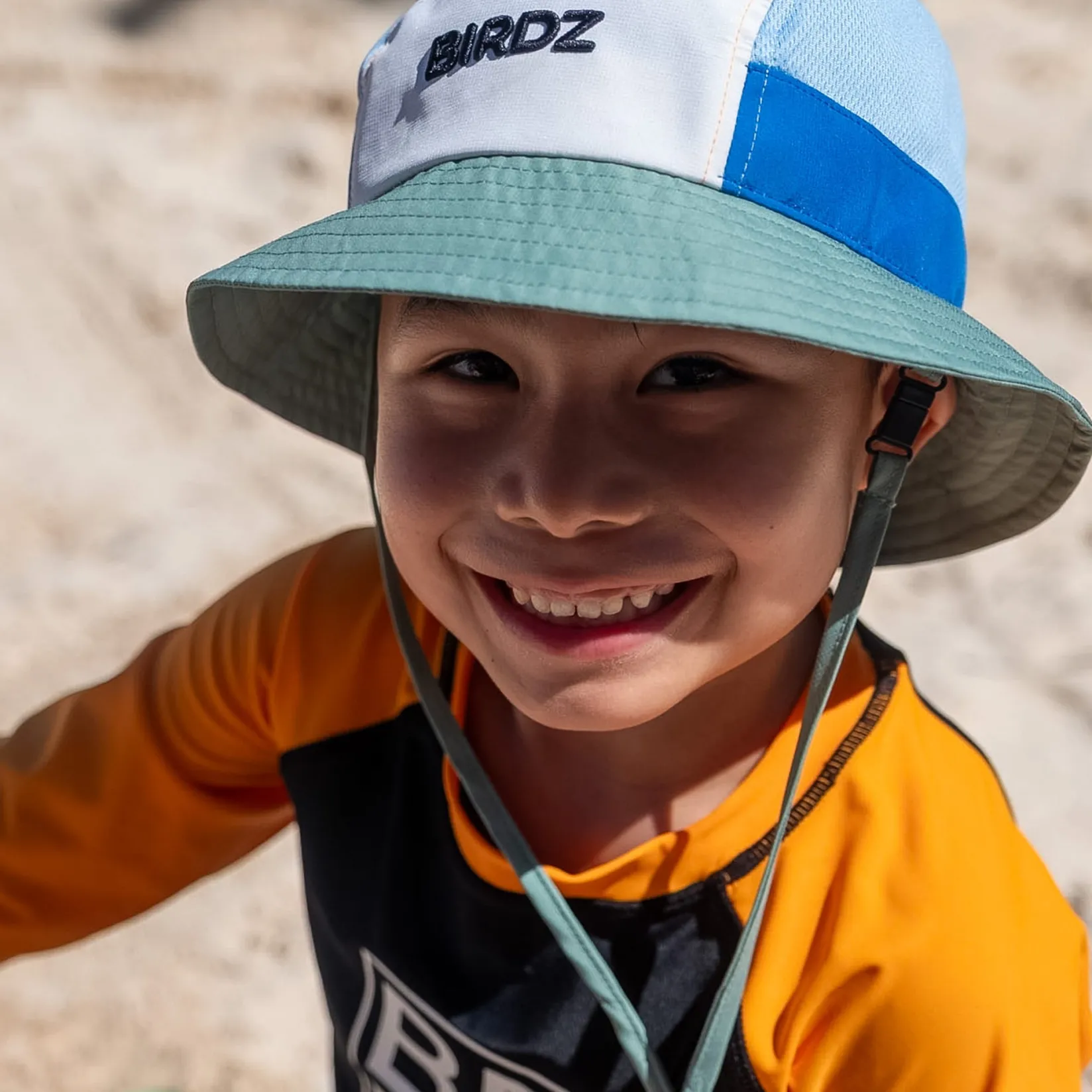 Hats And Caps>Birdz 5 Panel Colorblock Hat 18m-8y Ivory