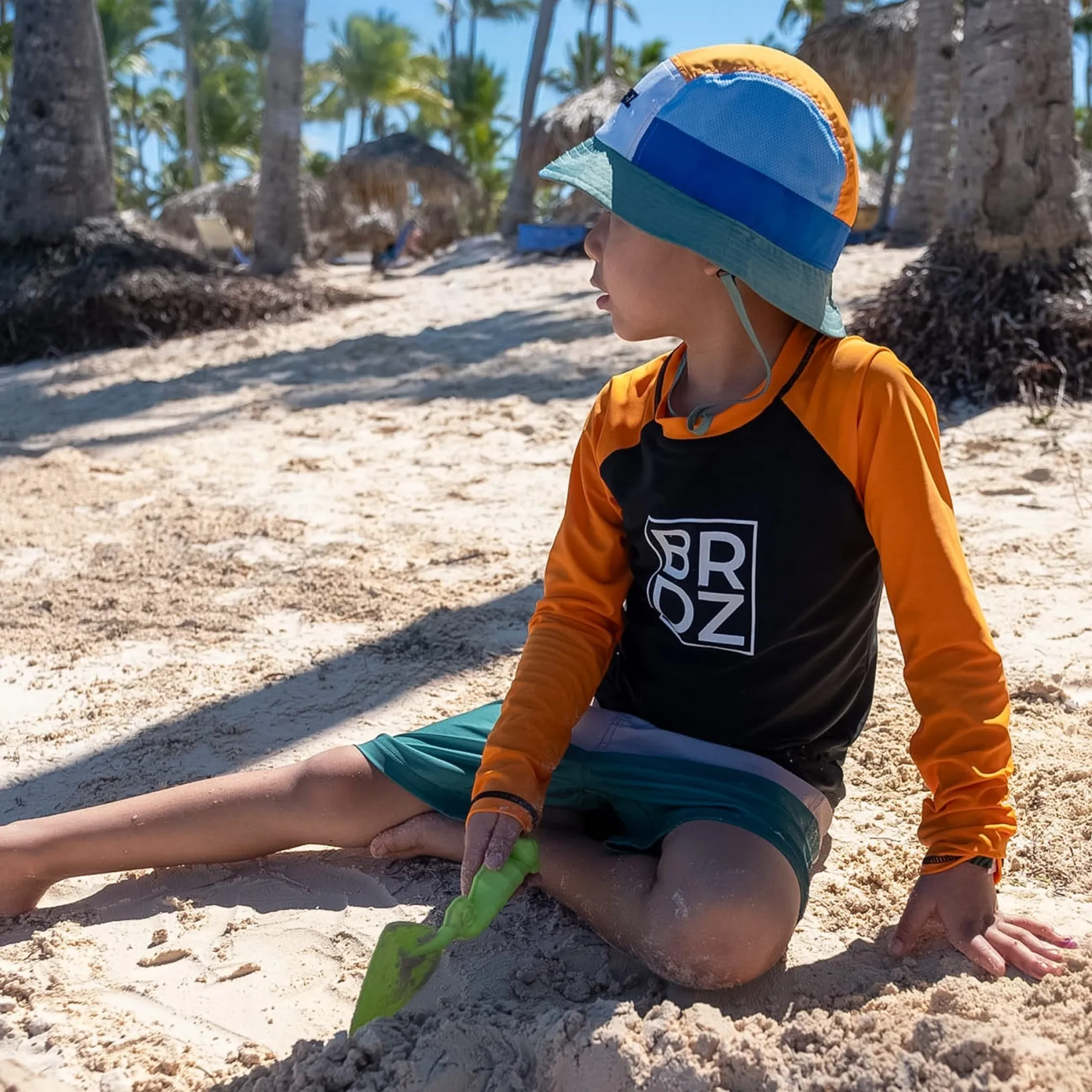 Hats And Caps>Birdz 5 Panel Colorblock Hat 18m-8y Ivory