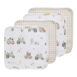 Best 5 Pieces Bath Gift Set - Tractor Ride Kids Towels & Wipes|Towels & Wipes