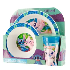 Hot 3 Pieces Dinner Set - Stitch Kids Breastfeeding|Tableware
