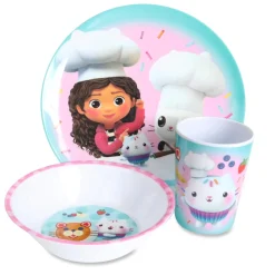 Hot 3 Pieces Set - Gabby's Dollhouse Kids Breastfeeding|Tableware