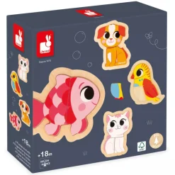 Sale 4 Progressive Puzzles - Pet Kids Wooden Toys|Puzzles