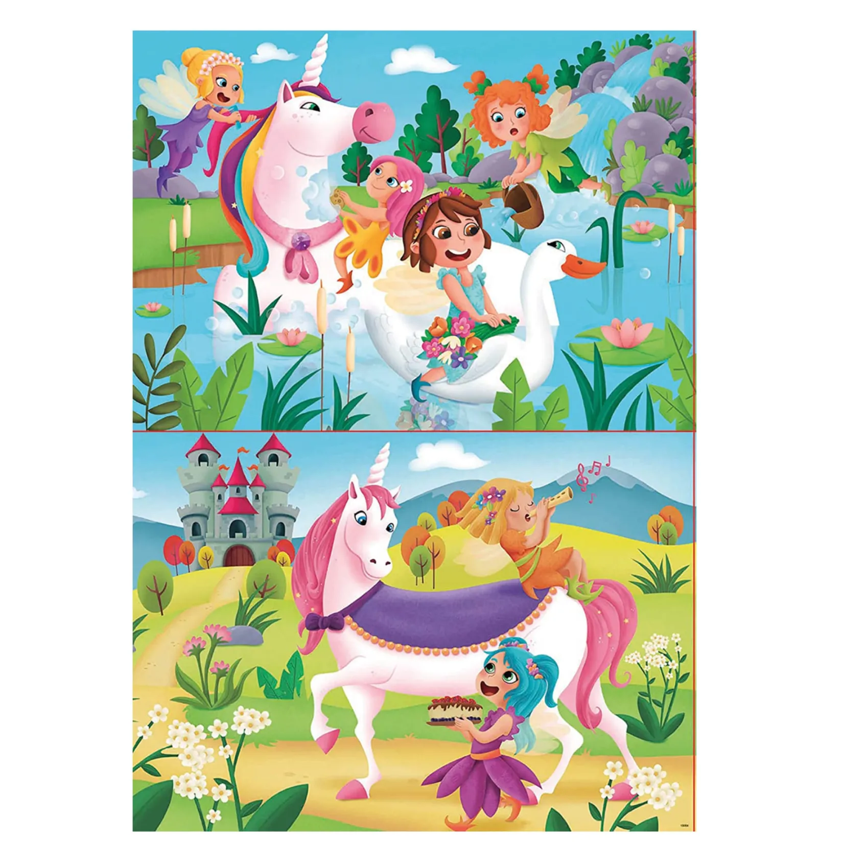 Hot 2 x 20Pieces Puzzle - Unicorn Fairy Kids Puzzles