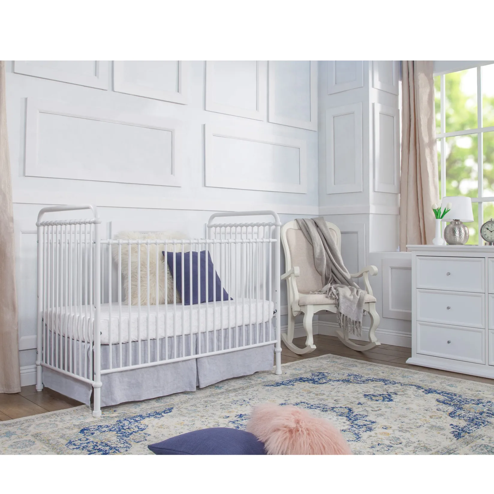 Abigail 3-in-1 Evolution Crib - Washed White Cribs & Mattresses|Cribs & Mattresses