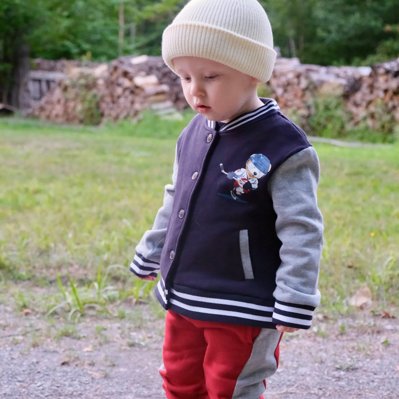 Fleeces And Sweatshirts|Tops>Chat Botte Academy Varsity Jacket 2-8 Navy