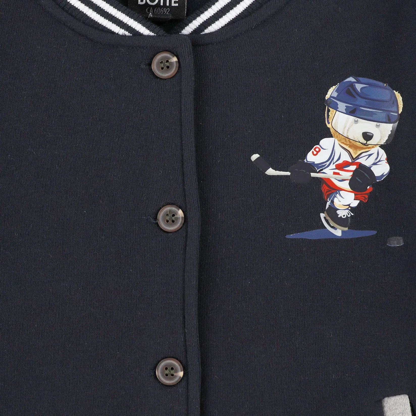 Fleeces And Sweatshirts|Tops>Chat Botte Academy Varsity Jacket 2-8 Navy