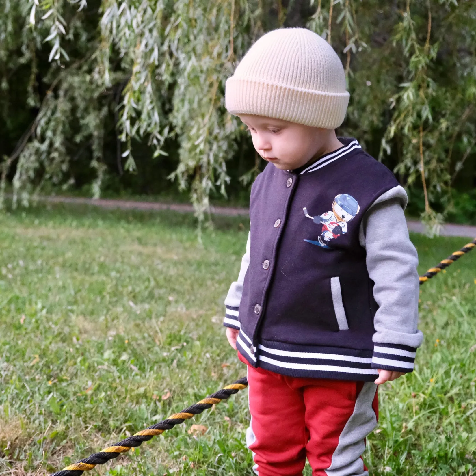 Fleeces And Sweatshirts|Tops>Chat Botte Academy Varsity Jacket 2-8 Navy