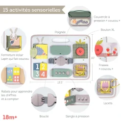 Developmental Toys>Taf Toy Activity Buckles Board