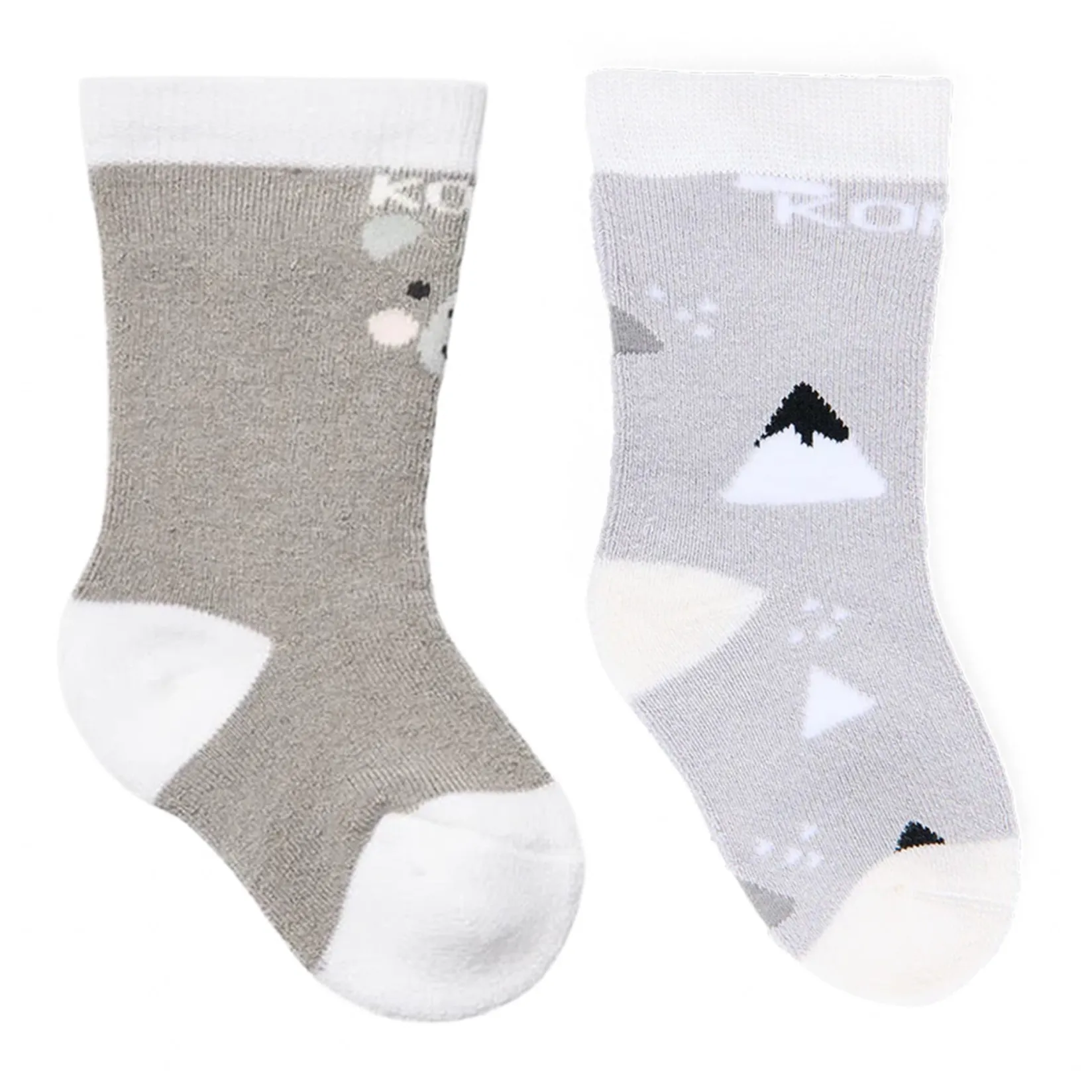 Socks|Underwear & Socks>Kombi Adorable Bear Socks (2) 3-24m Grey