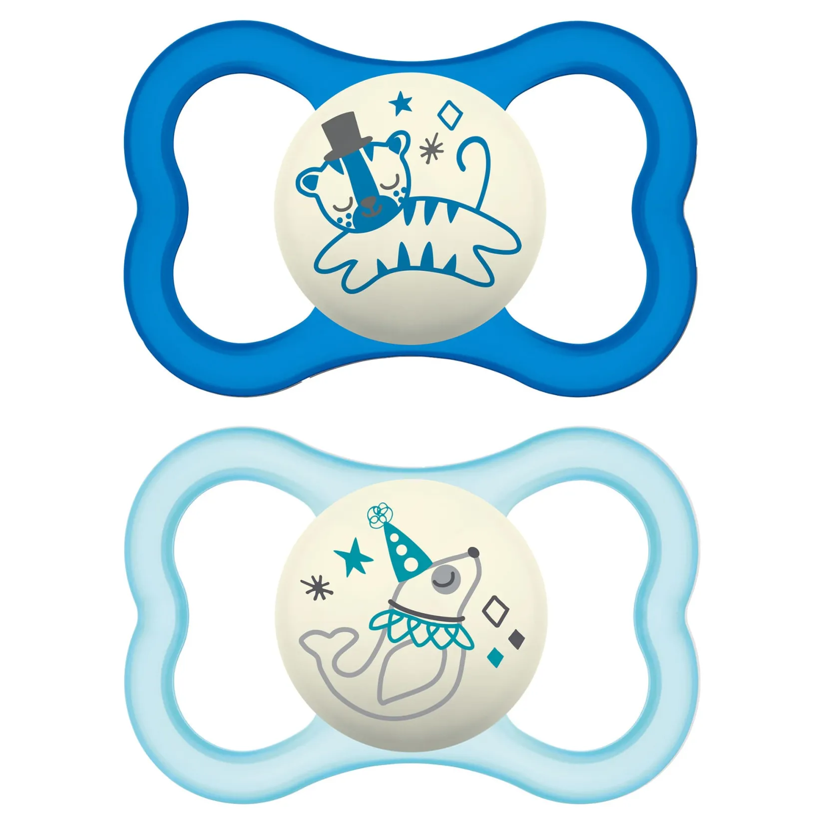 Outlet Air Night Pacifiers (2) 6m+ - Blue Pacifiers & Clips|Pacifiers & Clips