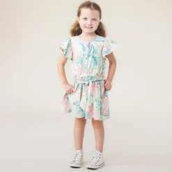 Hot Aloha Belted Dress 2-12 Kids Dresses & Rompers