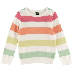 Fleeces And Sweatshirts|Tops>Nano Aloha Striped Sweater 2-12 Ivory