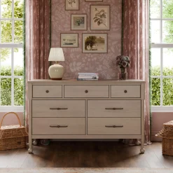 New Alouette 7-Drawer Assembled Dresser - Washed Pine Storage Furniture