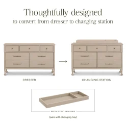 New Alouette 7-Drawer Assembled Dresser - Washed Pine Storage Furniture