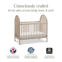 Alouette 3-in-1 Convertible Spindle Crib - Washed Pine Cribs & Mattresses|Cribs & Mattresses