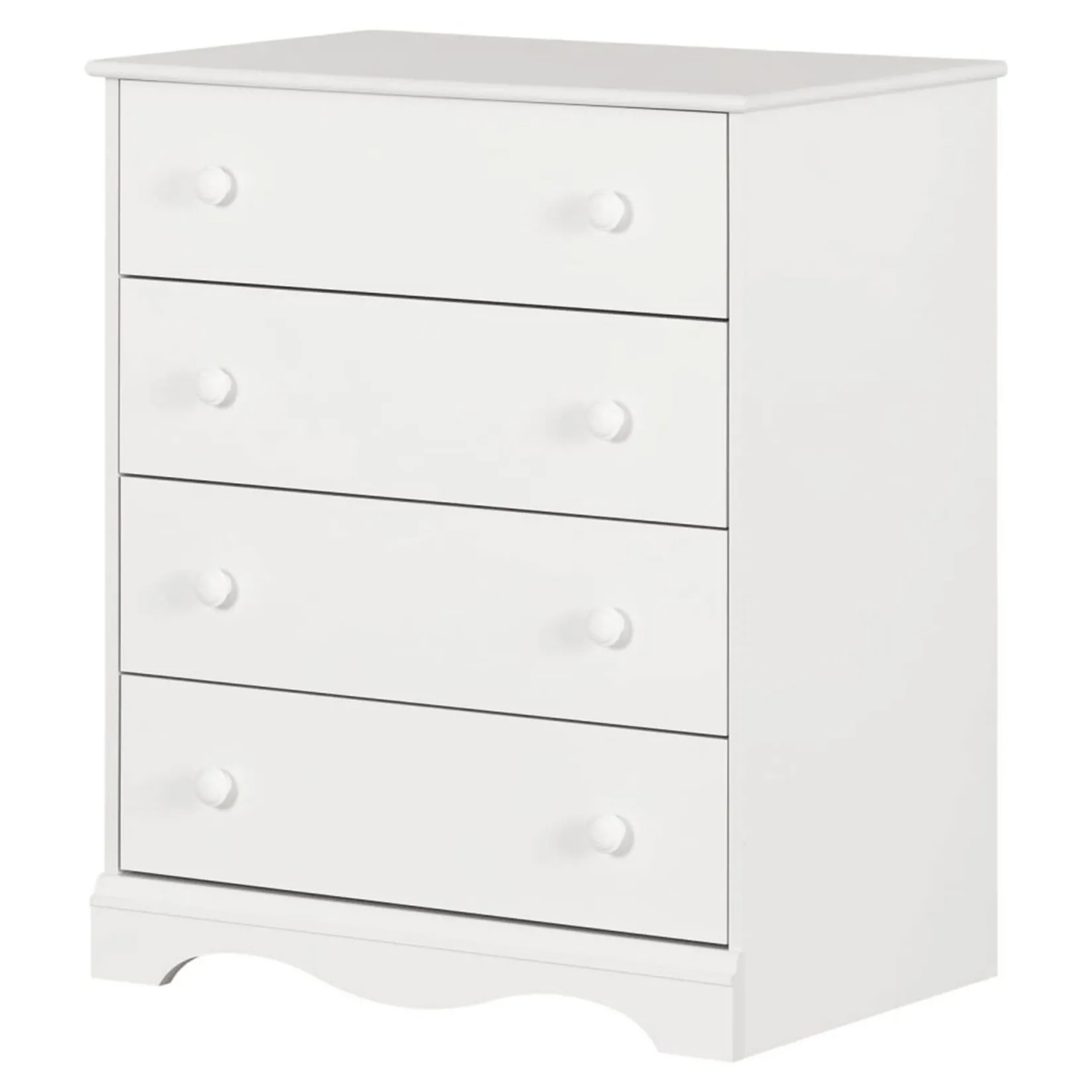 Storage Furniture>South Shore Angel 4-Drawer Chest - Pure White