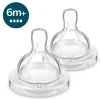 Bottles & Nipples|Breastfeeding>Philips Avent Anti-colic Flow 4 Nipples 6m+ (2)