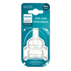 Bottles & Nipples|Breastfeeding>Philips Avent Anti-colic Flow 4 Nipples 6m+ (2)