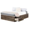 Hot Asten Double Bed with 3 Storage Drawers - Fall Oak Twin, Full & Queen Beds