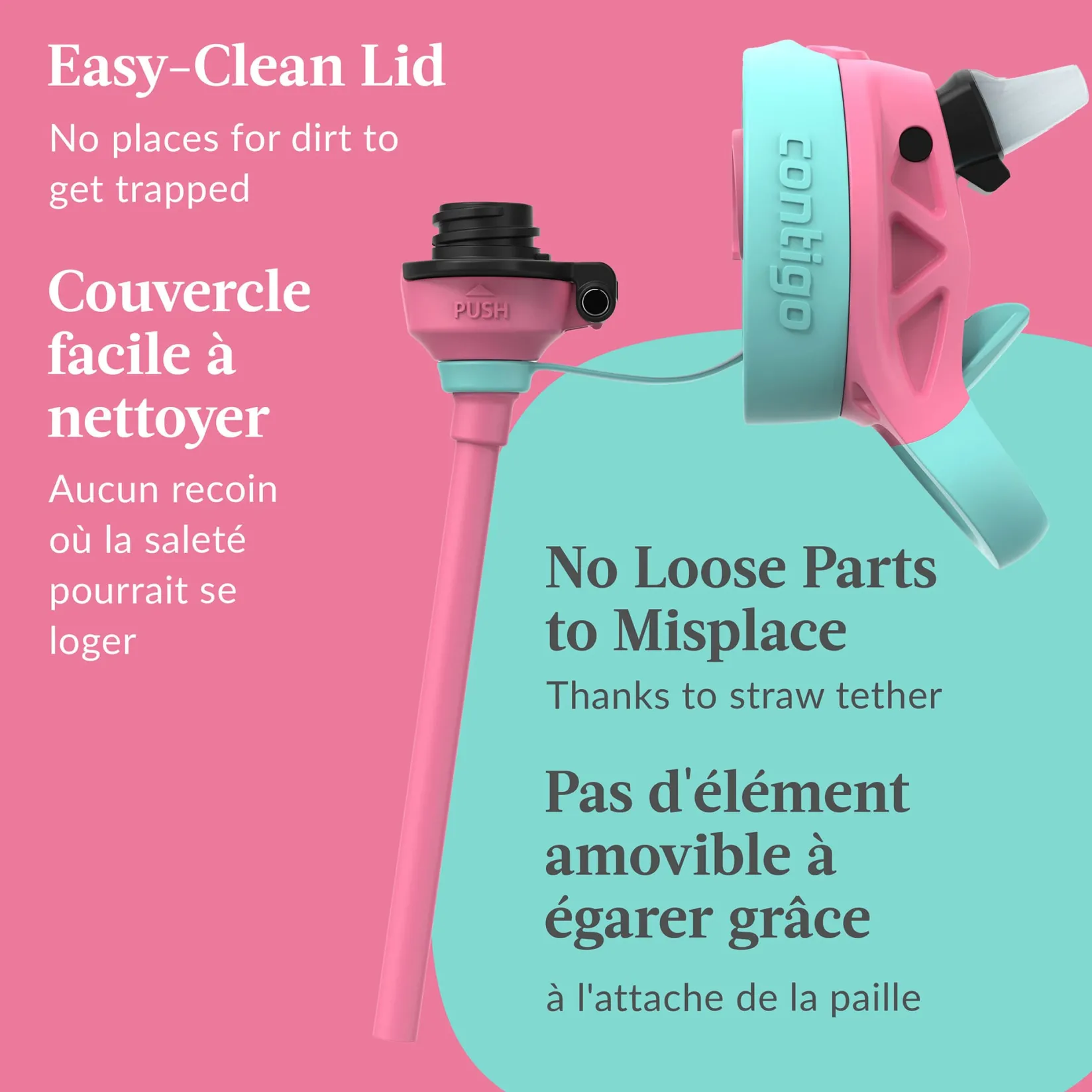 New Aubrey Leak-Proof Spill-Proof Water Bottle - Azalea Jade Vine 20 oz Kids Tableware|Bottles & Insulated Bottles