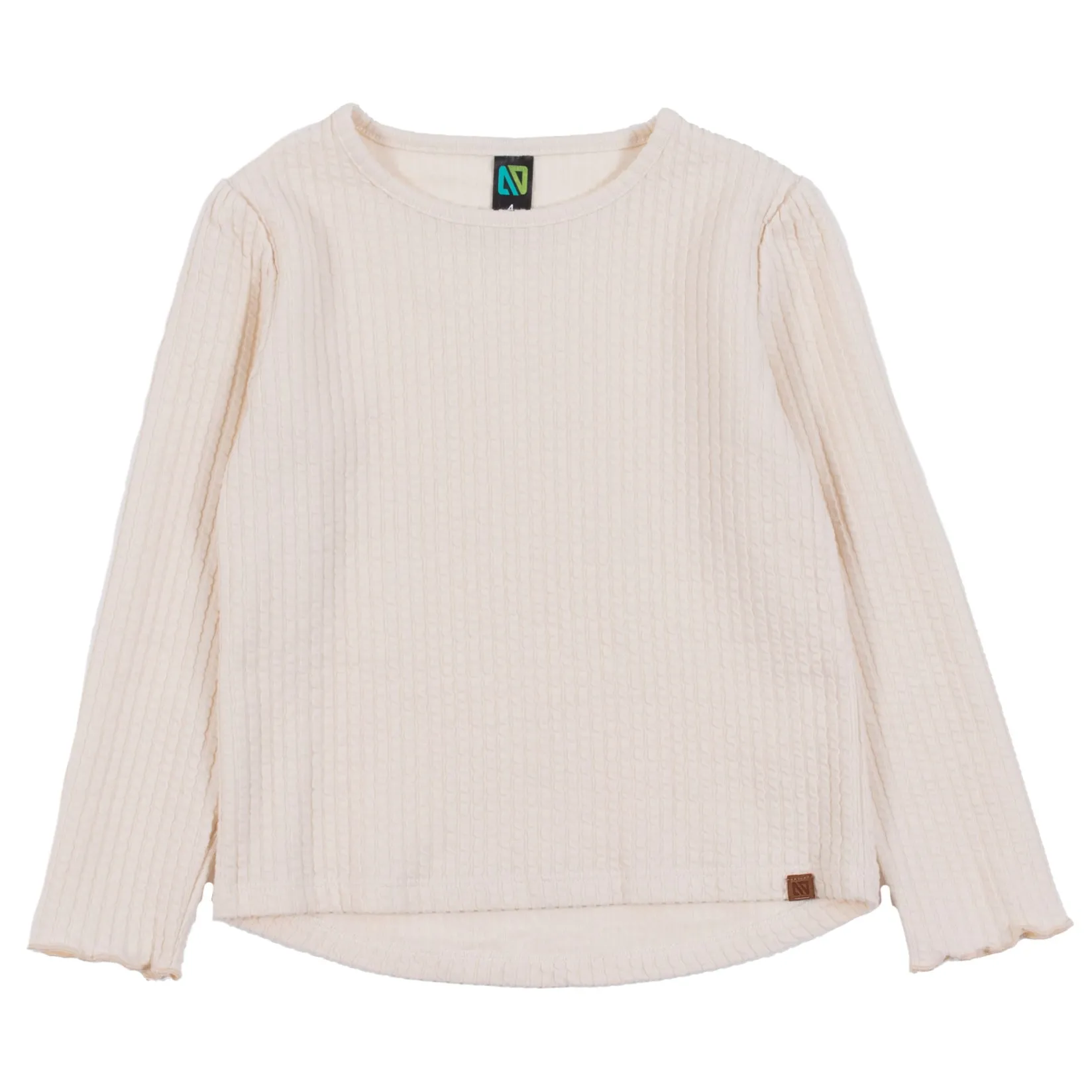 Tops>Nano Autumn Ribbed T-shirt 2-12 Ivory