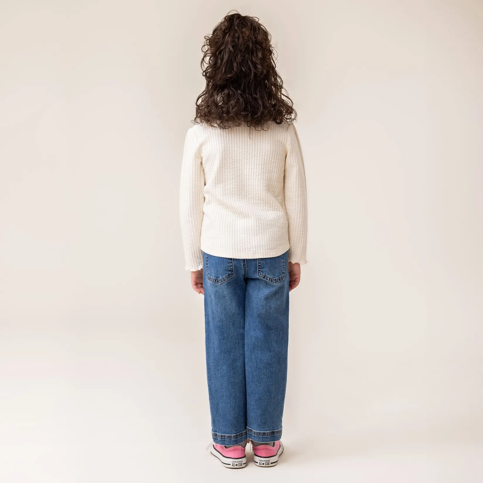 Tops>Nano Autumn Ribbed T-shirt 2-12 Ivory