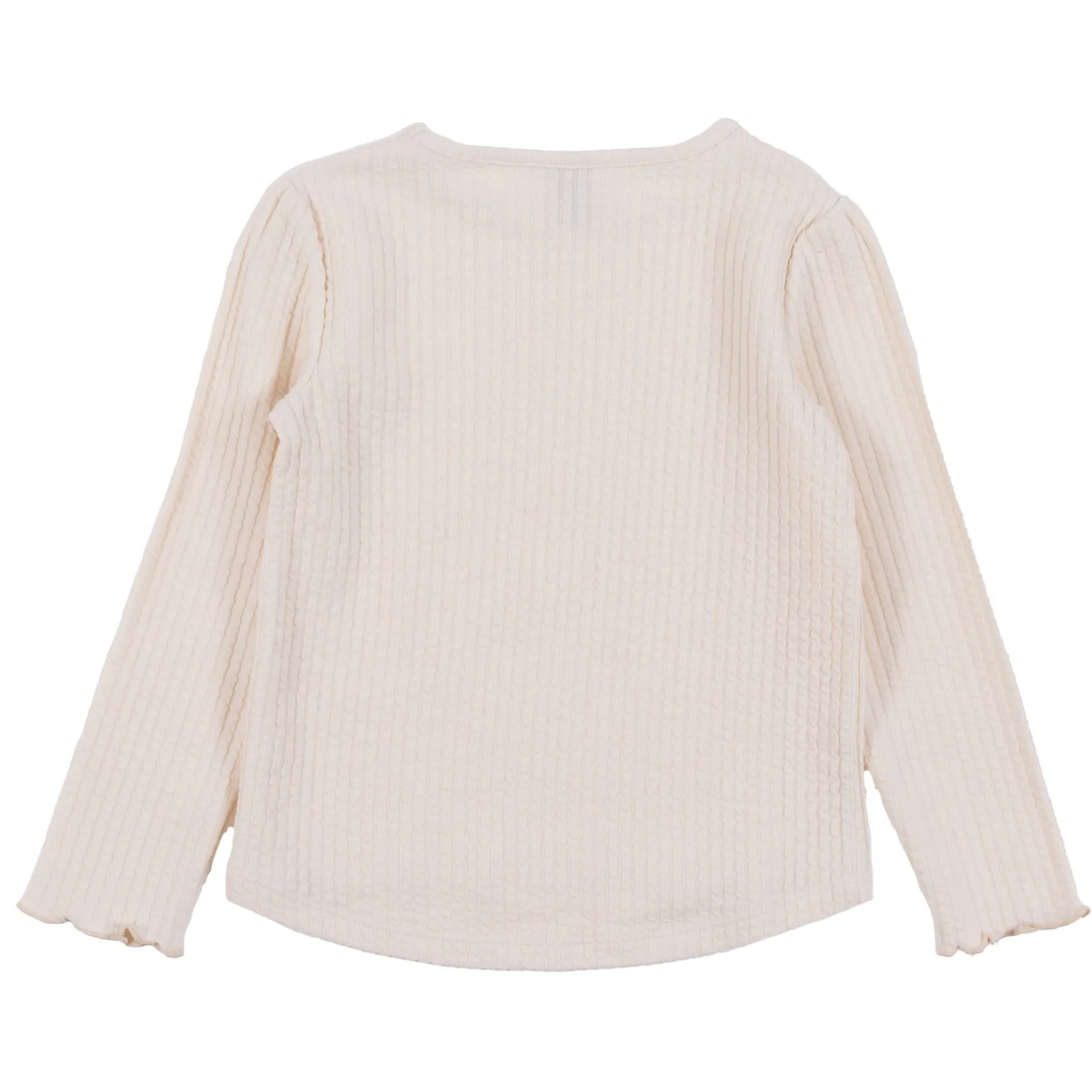 Tops>Nano Autumn Ribbed T-shirt 2-12 Ivory