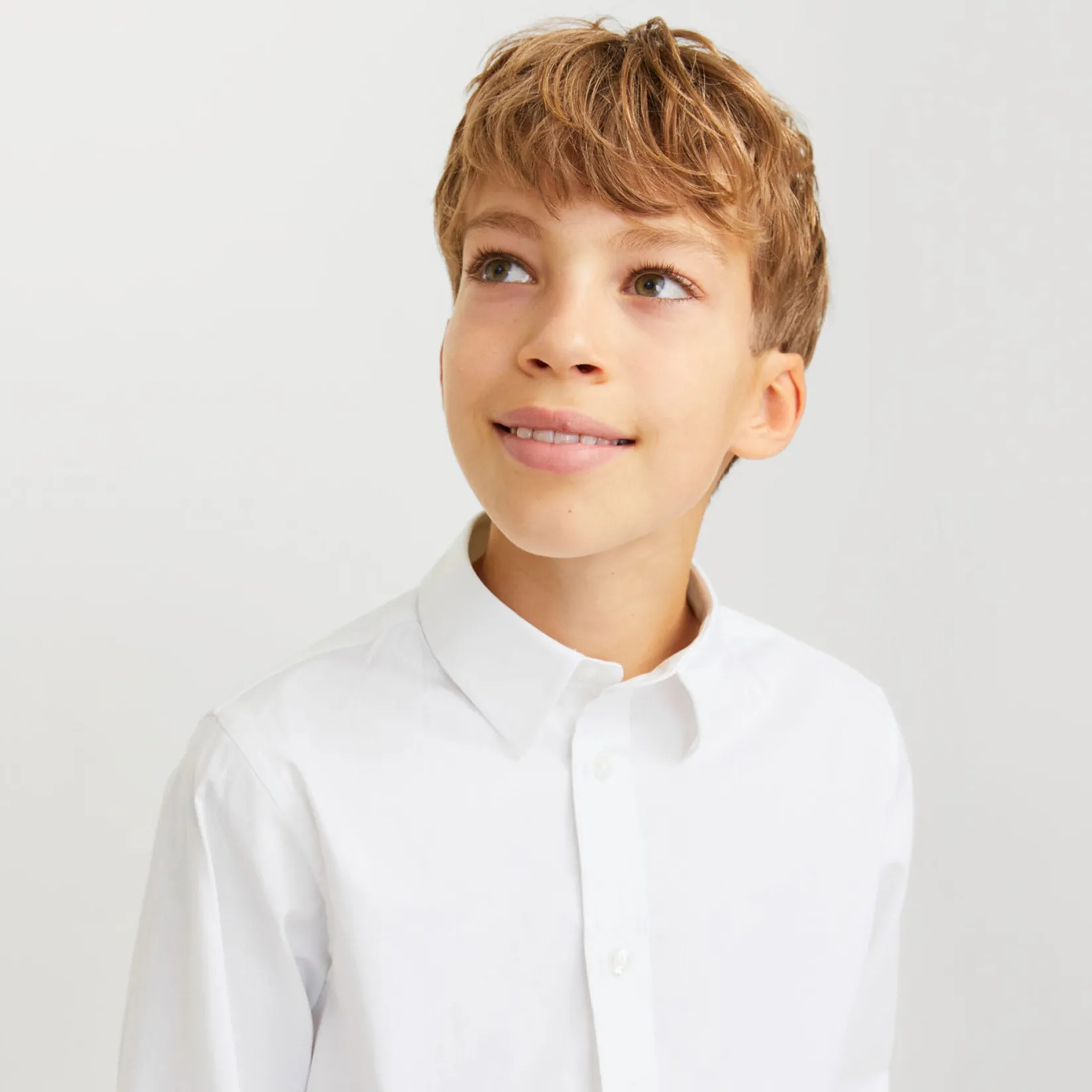 Tops>Jack u0026 Jones Axel Stretch Shirt 8-16 White