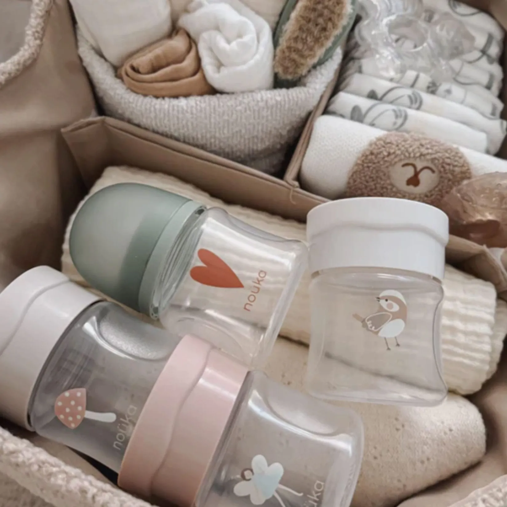 Bottles & Nipples|Breastfeeding>Nouka Baby Bottle & Milk Storage Kit - Woodland