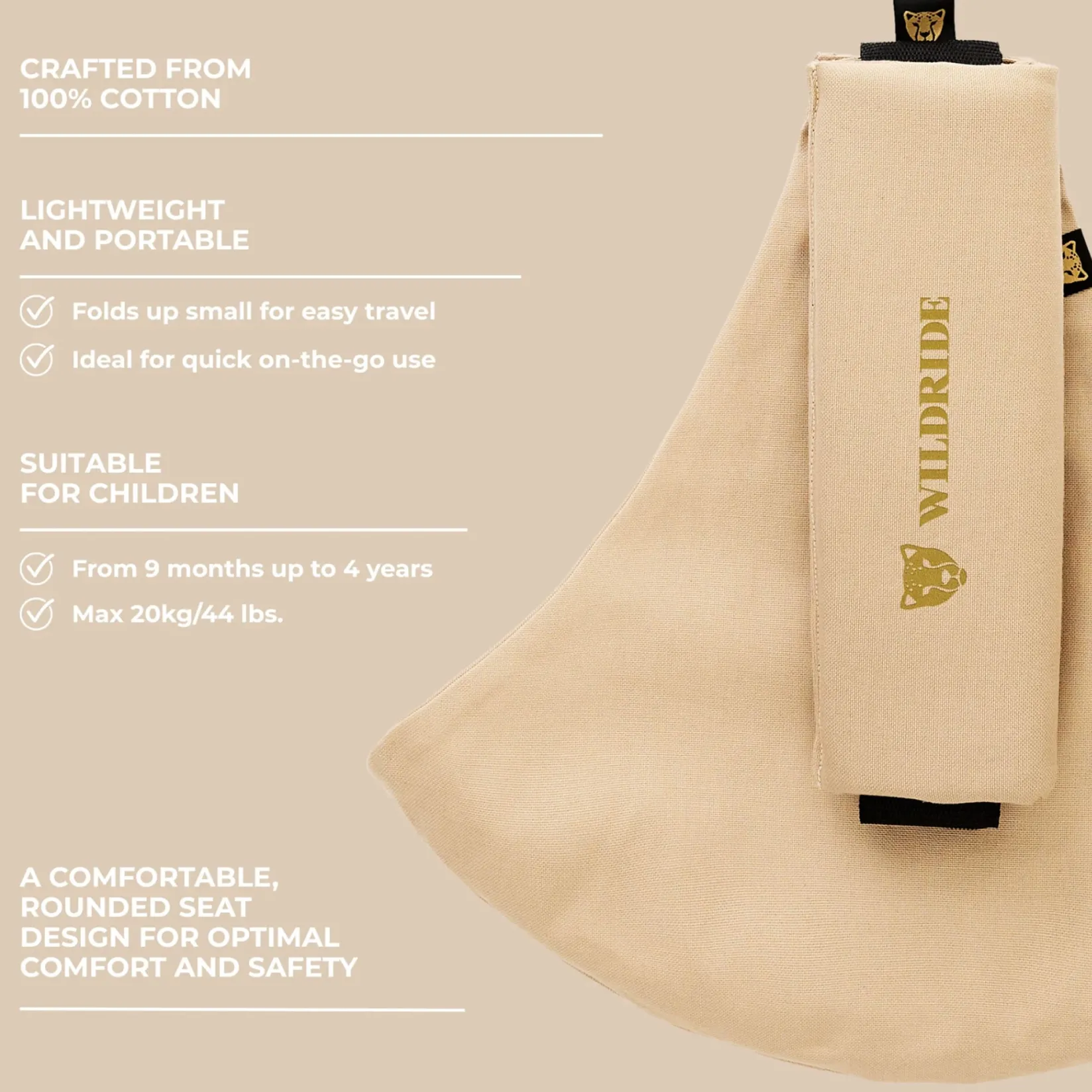 Outdoors & Travel|Baby Carriers>Wildride Baby Carrier - Beige