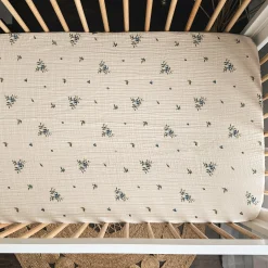 Sheets|Bedding>House of Elia Baby Crib Fitted Sheet - Blueberry