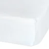 Sheets|Bedding>Perlimpinpin Baby Crib Fitted Sheet - White Muslin
