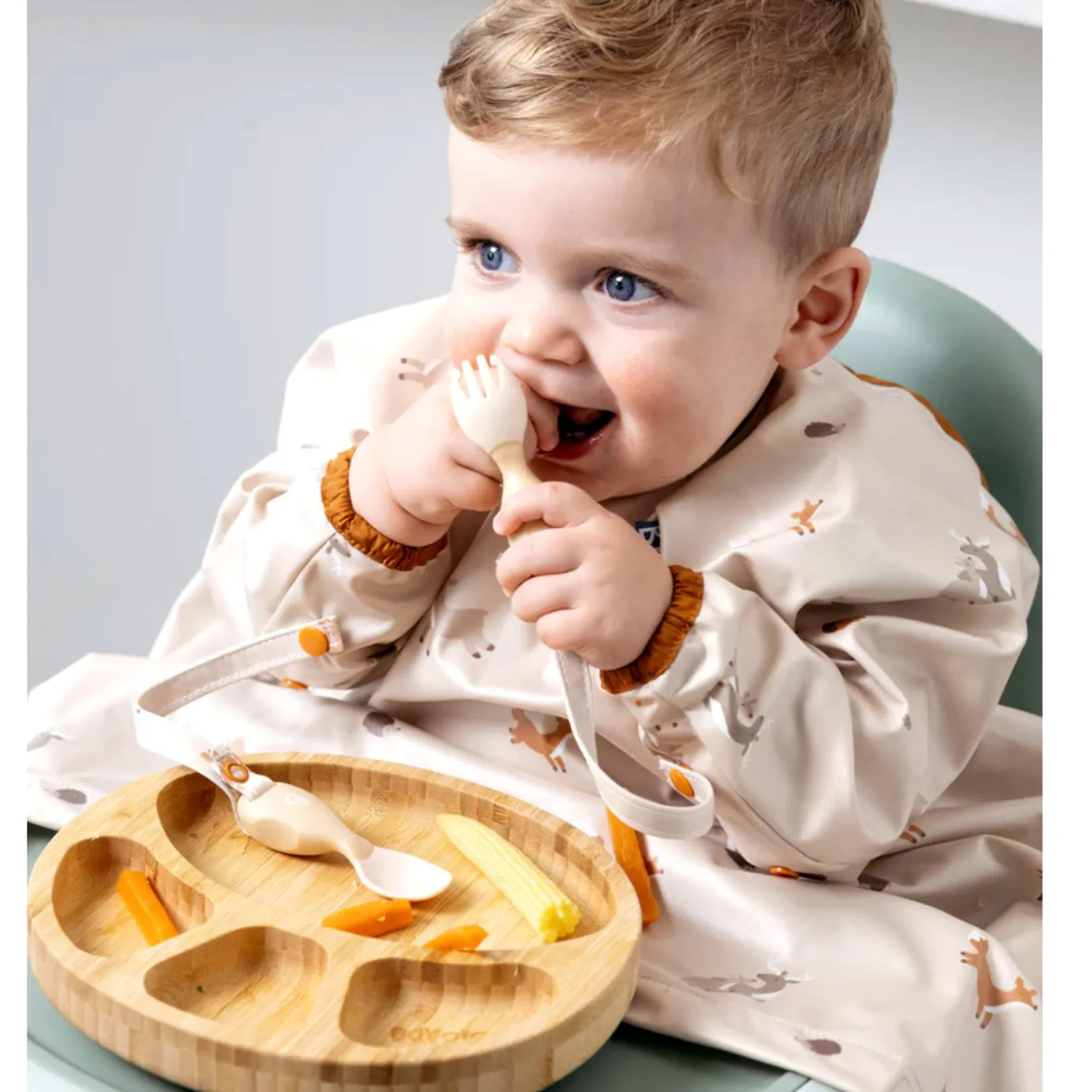 Tableware|Plates & Placemats>Bibado Baby Cutlery Attachable Forest