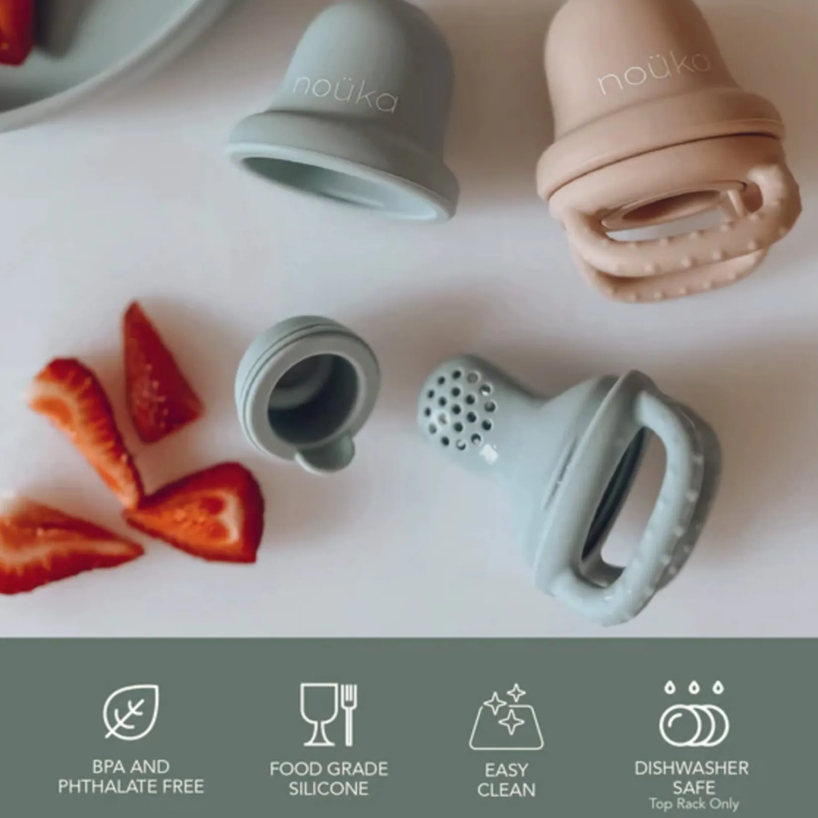 Cleaning & Food Preparation|Food Preparation>Nouka Baby Food Feeder Soft - Blush