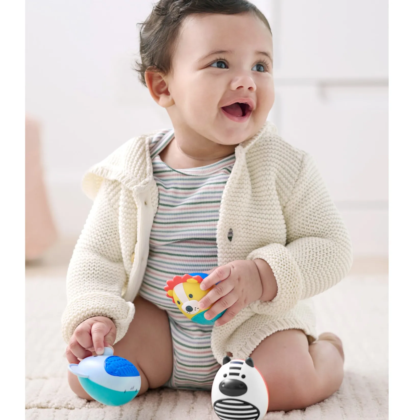 Musical Toys|Developmental Toys>Skip Hop Baby Jungle Beats Baby Egg Shaker Set of 3