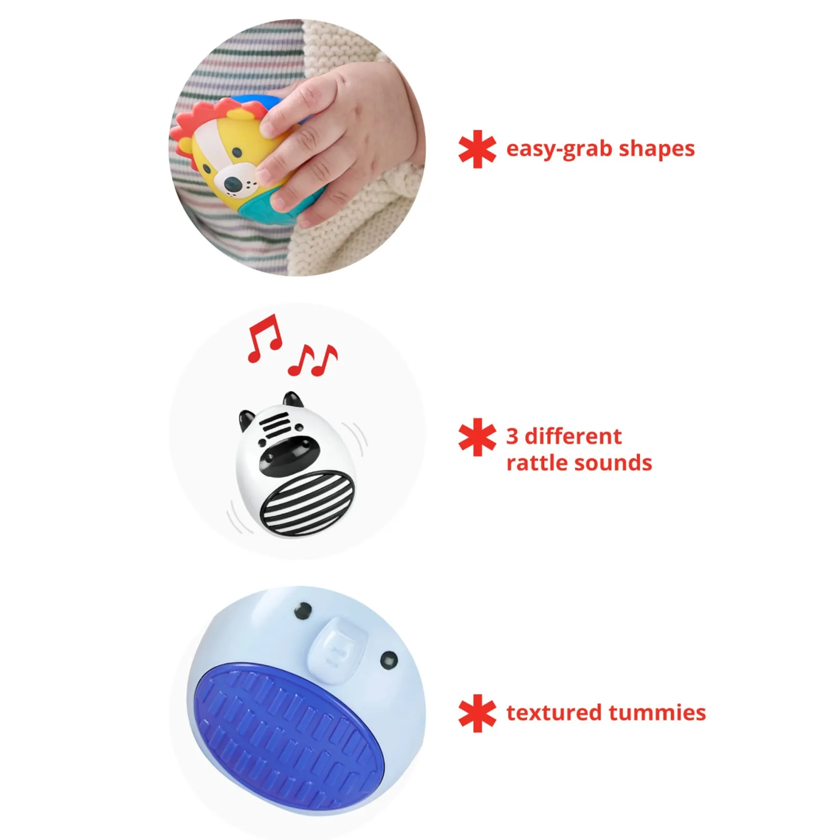 Musical Toys|Developmental Toys>Skip Hop Baby Jungle Beats Baby Egg Shaker Set of 3