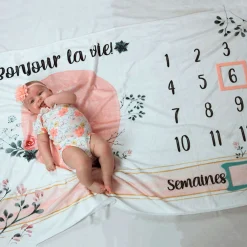 Blankets|Blankets>Jubanou Baby Monthly Milestone Blanket - Bonjour La Vie!